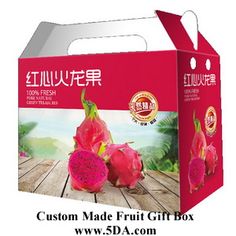 dragon fruit gift box with the lid open