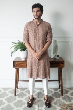 Kurtha Designs For Men Wedding, Man Kurta Designs Style, Kurta Ideas Men, Mens Ethnic Wear Kurta, Men Kurta Designs Style, Kurta Outfit