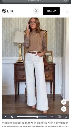 Interview Outfit, Fall Fashion Outfits, Dressy Casual, White Pants, New Wardrobe, Winter Style, Fall Fashion, Autumn Winter Fashion, Business Casual