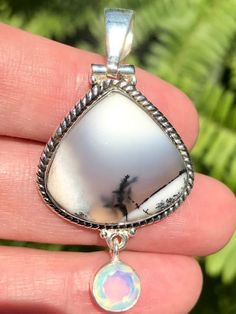 Merlinite and Fire Opalite Pendant - Morganna’s Treasures Spiritual World, Ending A Relationship, Snake Pendant, Spiritual Awareness, Labradorite Pendant, Light And Shadow, Psychic, Good Luck, Sterling Silver Pendants