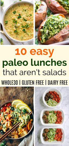 the top ten lunch ideas that aren't salads palen, dairy free