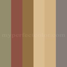 an image of the color palettes in shades of brown, red and beige with text that reads myperfectcolor com