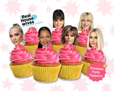 the real housewives cupcakes have pink frosting on them