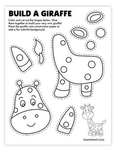 the printable coloring page for kids to learn how to draw and color with their own hands