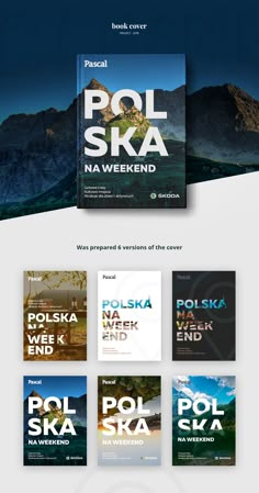 the website for polish travel company pol skaa is displayed in front of an image of mountains