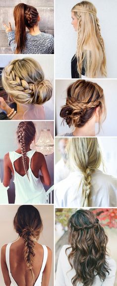 Penteados despojados e cheios de charme. Messy Braids, Good Hair Day, Hair Tutorials, Plaits, Gorgeous Hair