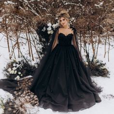 Boho black wedding dress,Gothic wedding gown,Black A-line Wedding Dress | eBay Wedding Dress 3d Flowers, Black Gothic Wedding Dress, Wedding Dresses 3d Flowers, Lavender Prom Dress Long, Black Gothic Wedding, Black Wedding Dress Gothic, Gown With Cape, Floral Wedding Gown, Black Wedding Gowns