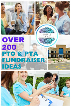 a collage of photos with the words over 200 pto and pta fundraiser ideas