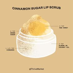 Honey Scrub Recipe, Honey And Sugar Lip Scrub, Lip Scrub Homemade Recipes, Brown Sugar Lip Scrub Diy, Cinnamon Lip Scrub, Sugar Lip Scrub Diy, Homemade Lip Scrub, Honey Scrub, Honey Sugar Scrub