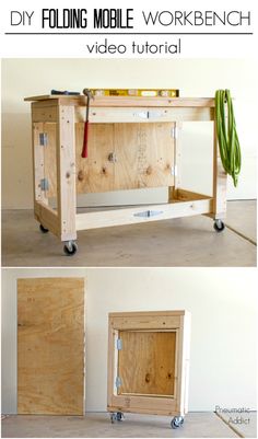 the diy folding mobile workbench is easy to make