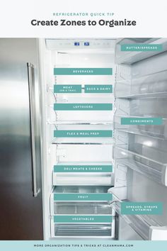 Clever Organization, Clean And Organize, Makeover Kitchen, Clean Mama, Clean Refrigerator, Kitchen Storage Hacks, Organizer Kitchen, Kitchen Decorating Ideas