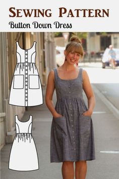 the sewing pattern for this dress is easy to sew, but it doesn't have