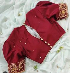 Maroon Embroidered Stitched Ready-made Blouse Party Wear | Etsy Latest Maggam Work, Red Blouse Design, Blouse Maggam Work, Work Blouse Designs, Maggam Work Blouse, Wedding Saree Blouse, Wedding Saree Blouse Designs