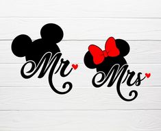 mickey and minnie mouse svg cut files for silhouettes, cricut etc