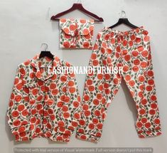 ITEM DESCRIPTION: cotton fabric, Floral print, night suit, It is done differently. It's not just nightwear, Ideal for staying at home, sleeping, but also for lounge time and even parties. Full sleeve shirt with buttons and loose fit trousers. Handmade Materials: cotton \ cotton fabric Measurements: Measurements Pajama Top / Shirt : Approx Length : 68 CM / 26 INCH Approx Bust : 104 CM / 40 INCH Shoulder : 38 CM / 15 INCH Sleeve length : 60 CM / 23 INCH Arm hole : 20 CM / 8 INCH Measurements Pajam Loose Fit Trousers, Full Sleeve Shirt, Stylish Pajamas, Bridesmaid Pajama Set, Shirt With Buttons, Cotton Pajamas Women, Loose Fitting Pants, Bridesmaid Pyjamas, Comfortable Pajamas