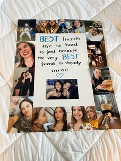 Best Friends Poster Ideas, Besties Gifts Birthday, Birthday Gifts For Best Friend Pictures, Diy Birthday Gifts For Your Best Friend, Gift To Give Your Best Friend, Best Friend Posters Ideas, Birthday Gifts For Best Friend Photos, Poster Paper Ideas, Cute Birthday Posters For Best Friends