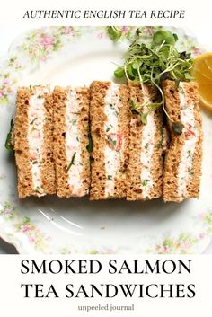 Smoked Salmon Tea Sandwiches Recipe Afternoon Tea Sandwiches, Salmon Sandwich Recipes, The Ritz London, Smoked Salmon Sandwich, Smoked Salmon Cream Cheese, Tea Sandwich