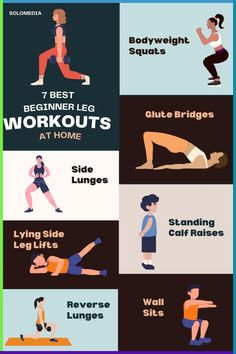 a poster with different types of people doing exercises