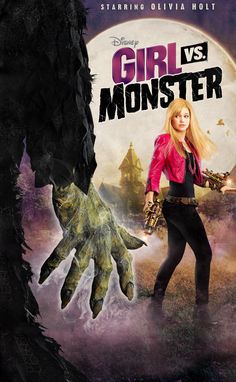 girl vs monster on blu with the cover art for disney channel's original movie