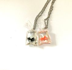 Fish in a bag novelty kids necklace.  Made from resin choice of two colours.   Stainless steel cable chain. Gold Leaf Necklace, Fish In A Bag, Best Friend Necklaces, Dragonfly Pendant, Pumpkin Earrings, Stainless Steel Cable, Kids Necklace, Mesh Bracelet, Friend Necklaces