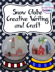 a snow globe with writing and craft on it