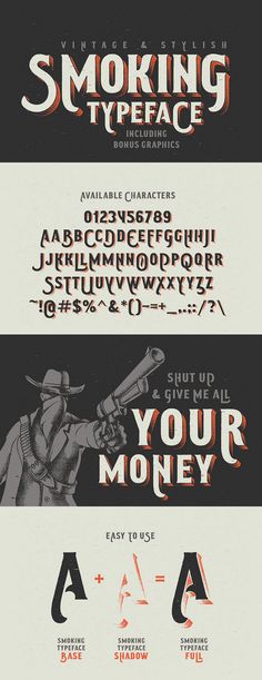 Illustration Font, Western Font, Identity Design Inspiration, Design Fonts, Poster Fonts, Display Fonts, Typography Poster Design