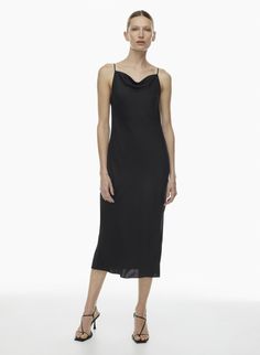 FONDA SATIN DRESS | Aritzia Aritzia Dress, Short Bra, Black Bridesmaid Dresses, Dress Satin, Summer Knitting, Cut It, Satin Dress, Sweater And Shorts, Summer 2024