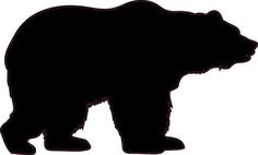 a black bear silhouetted against a white background