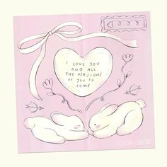 a card with two teddy bears holding a heart and the words i love you are the very vows of you to come