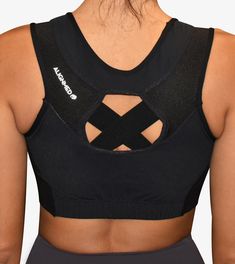 PRICES MAY VARY. A Gentle Pull Pain Relief Light Muscle Fatigue Correct Body Alignment & Posture Correction Improved Performance Faster Recovery Rate Your Everyday Pullover Posture Sports Bra The AlignMe Bra uses resistance to interact with your body to support the alignment of the chest, neck, scapula & spine. Activate muscles with built-in controlled tensions. Provide important biofeedback for muscle retraining. Improves Postural Fitness. The Posture Sports Bra features Neuroband X Tension Pan Correct Bra Sizing, Posture Bra, Body Alignment, Posture Support, Compression Bra, Bra Image, Supportive Sports Bras, Bra For Women, Posture Correction