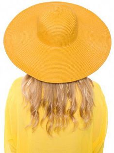 americanapparel: “ The Summer Hat by American Apparel. ” Yellow Inspiration, Floppy Hat Summer, Big Hats, Yellow Fever, Shady Lady, Summer Hats For Women, Yellow Hat, Jaune Orange, Golden Hair