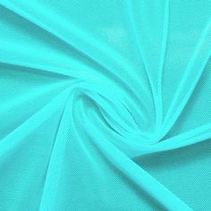 a close up shot of the fabric in aqua green color, with very thin lines