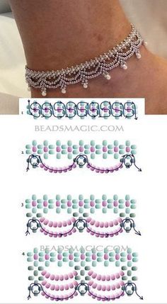 the bracelets have been made with beads and pearls on them, so they can be worn