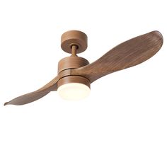 A fan for all seasons and styles, this 2-blade ceiling fan with underlighting and remote control has a classic propeller design that blends well with styles from modern industrial to rustic farmhouse. The form is also functional. 2 Blade Ceiling Fan, Indoor Ceiling Fans, Propeller Ceiling Fan, Enclosed Patio, Fan With Light, Led Ceiling Fan, Walnut Stain, Lighting Store, Ceiling Fans