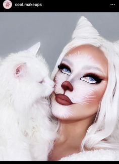 Cat Face Makeup, Makeup Studios, Winter Nail Art Designs, Animal Makeup, Red Ball Gown, Special Fx Makeup, Neverending Story, Holloween Costume