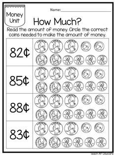 the money worksheet for kids to learn how much are they worth or dollars?