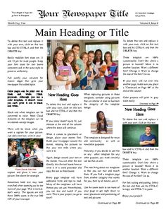 the front page of a newspaper with images of children and adults in it, as well as text