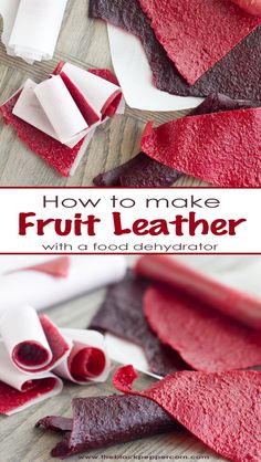 how to make fruit leather with a food dehydraator