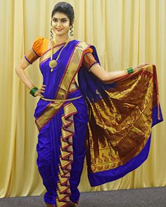 Traditional Dresses Of Maharashtra, Shahi Mastani Nauvari Saree, Navari Saree Blouse Design, Navari Saree Marathi, Navwari Saree, Hairstyles For Saree