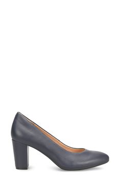 An iconic silhouette is updated with a cushioned footbed, making this pump perfect for staying comfortable on your feet through work and into the evening. 3" heel Leather upper and lining/synthetic sole Imported Women's Pumps, Heeled Mules, Mule Shoe, Kitten Heels, Leather Upper, Nordstrom, Pumps, Heels, Leather