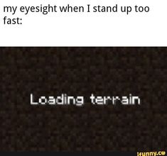 the words loading terran are in white and black text on a dark brown background