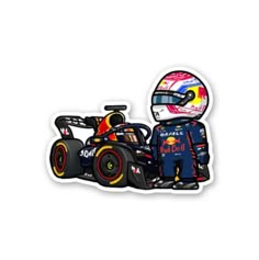 a red bull racing car sticker on a white background