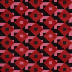 Search 77240 Dazzle Ship Velvet Pink & Black by Schumacher Fabric Flame Test, Beach Fabric, Velvet Pink, Luxury Flooring, Schumacher Fabric, Art Patterns, Velvet Color, Op Art, Blue Velvet