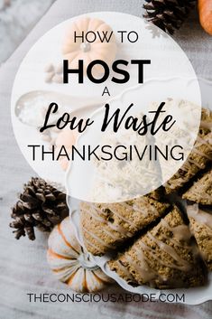 how to host a low waste thanksgiving dinner with pumpkins and other holiday food items