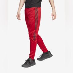 Adidas Tiro Wm Pant - Red. Size S. Nwt Look Your Best Even When Nobody Is Watching With The Adidas Tiro 23 Wm Pant. Crafted With A Series Of Recycled Materials, These Pants Provide Eco-Friendly Fashion With A Feel-Good Fit. Train Comfortably And Distraction-Free With The Adidas Tiro 23 Wm Pants. Regular Fit Tapered Leg Full Length Style Adidas Red Casual Bottoms, Red Casual Adidas Bottoms, Red Adidas Athleisure Pants, Adidas Sporty Red Bottoms, Pants Adidas, Red Adidas, Eco Friendly Fashion, Adidas Pants, Look Your Best