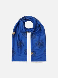 PURE LUXURY SILK JACQUARD MADE IN ITALY BY THE FINEST CRAFTSMEN 100% ORIGINAL HAND DRAWN ART MULTIPLE WAYS TO WEAR LUXURY PACKAGING FREE SHIPPING WORLDWIDE LONG - 70 X 200 CM Coral Scarf, Luxury Silk Scarves, Golden Embroidery, Silk Design, Evening Shawls, Embroidered Scarf, Stunning Tops, Como Italy, Silk Shawl