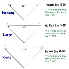 three different types of triangles with measurements