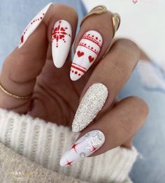 Nails Polygel, File Nails, Xmas Nail Designs, Nails Round, Nails Oval, Shape Nails, Nails Trend, Christmas Gel