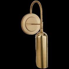 an image of a brass wall light with a hook on the side and a white background