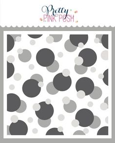 a white and black polka dot pattern with the words pretty pink posh on it